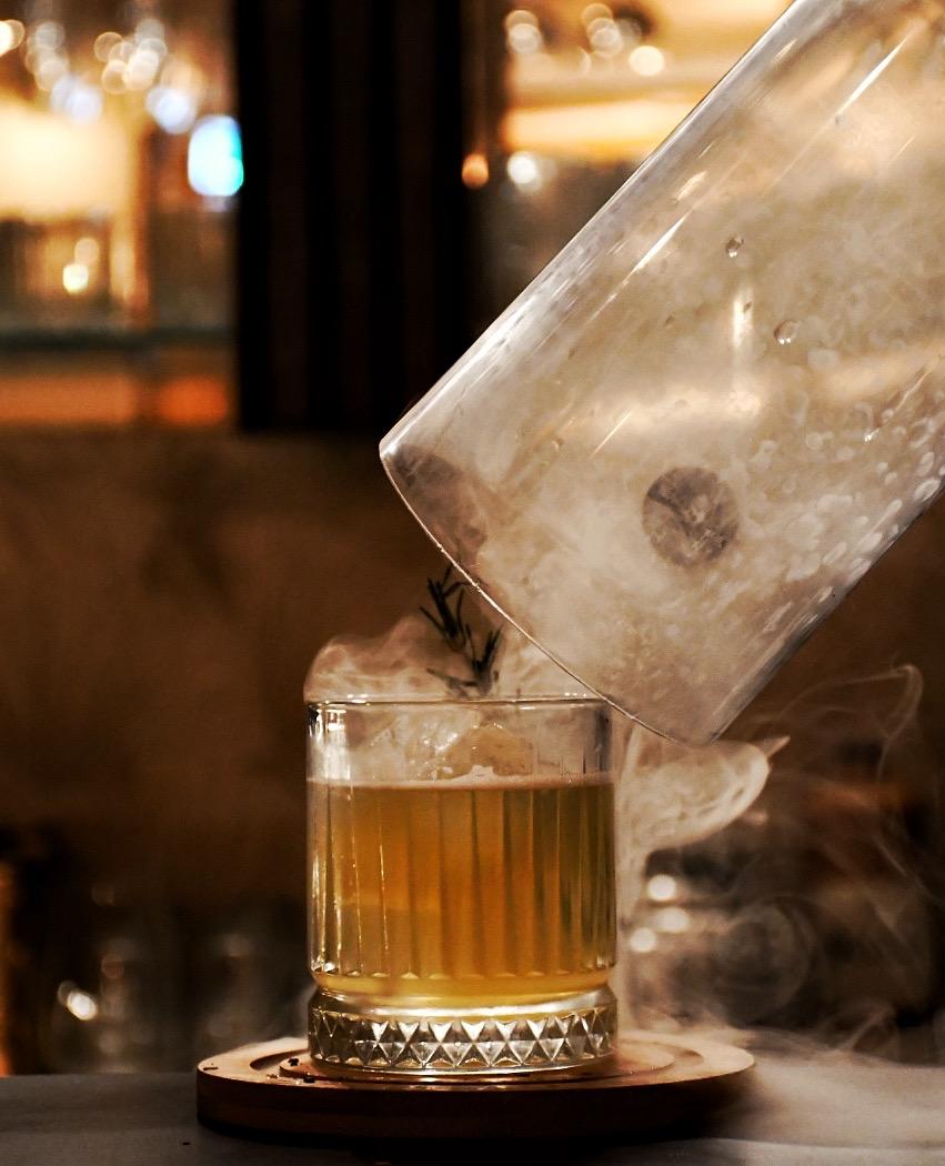 Smoked Whiskey Sour Cocktail Drink